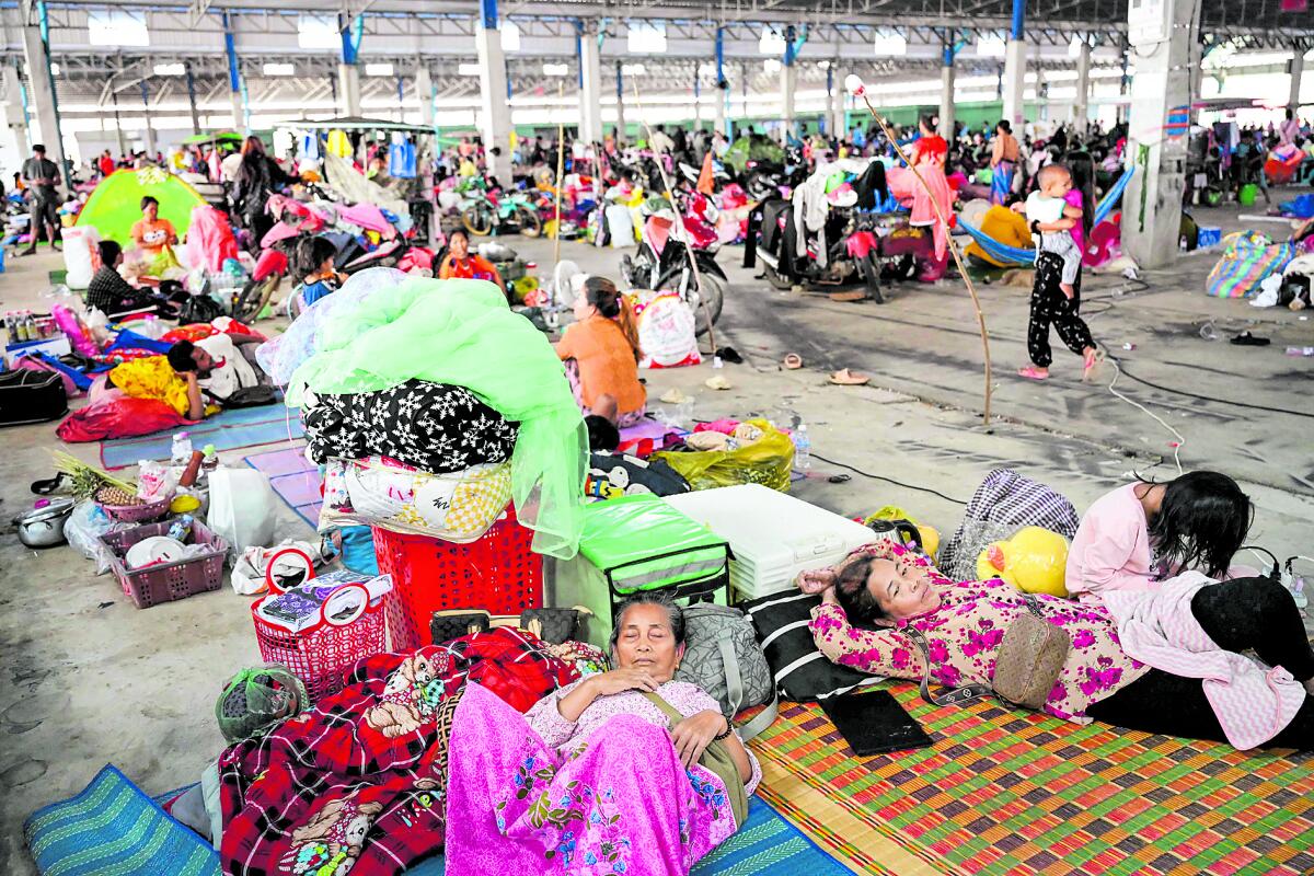 ಕಾಂಬೋಡಿಯಾದ ನಿರಾಶ್ರಿತರ ಶಿಬಿರವೊಂದರ ನೋಟ