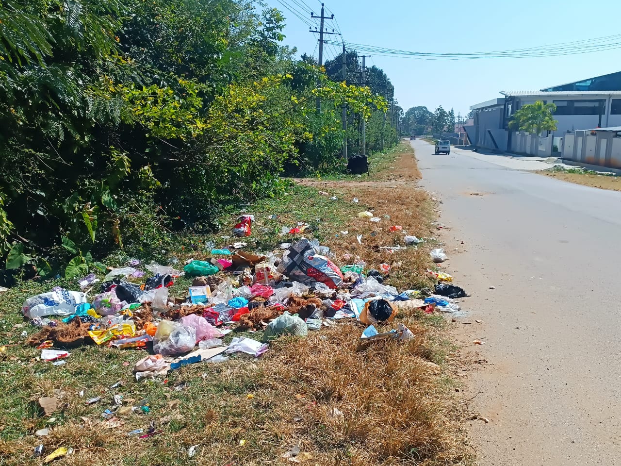 ಹೌಸಿಂಗ್ ಬೋರ್ಡ್‌ ರಸ್ತೆ ಬದಿಯಲ್ಲಿ ಬಿದ್ದಿರುವ ಕಸ