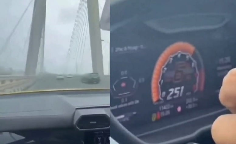 ಬಾಂದ್ರಾ ಸೇತುವೆ ಮೇಲೆ 252 KM ವೇಗದ ಚಾಲನೆ:ಪೊಲೀಸರಿಂದ ‘ಲ್ಯಾಂಬೋರ್ಗಿನಿ’ ವಶಕ್ಕೆ