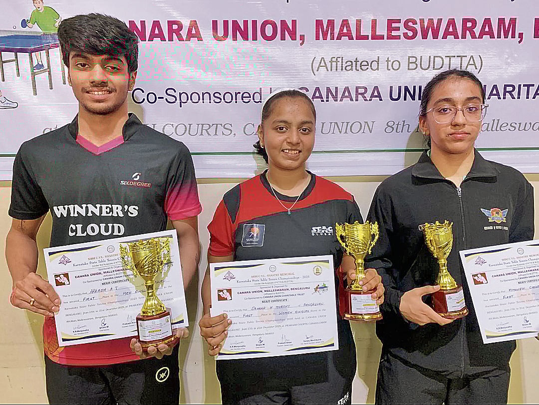 CVL ಶಾಸ್ತ್ರಿ ಸ್ಮಾರಕ ಟೇಬಲ್ ಟೆನಿಸ್‌: ಆಕಾಶ್‌, ಸಹನಾ ಚಾಂಪಿಯನ್‌