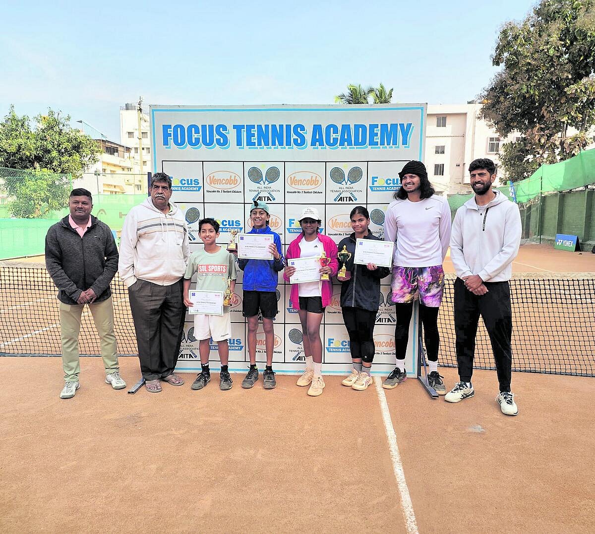 12 ವರ್ಷದೊಳಗಿನವರ ಟೆನಿಸ್‌ ಟೂರ್ನಿ: ದರ್ಶ್‌, ಕಲಾ ಚಾಂಪಿಯನ್