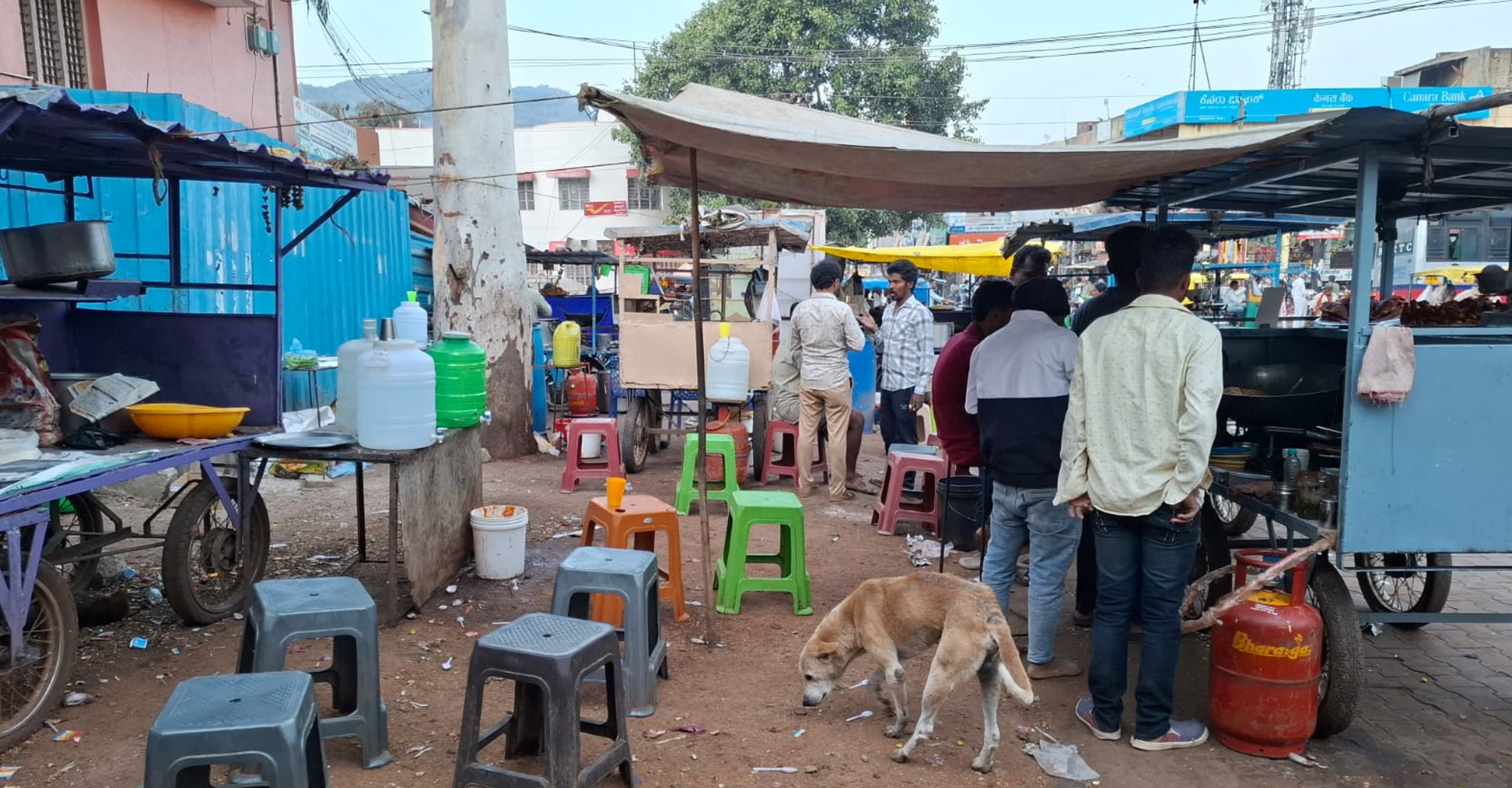 ಹೊಸದುರ್ಗದ ಗ್ರಾಮ ಲೆಕ್ಕಾಧಿಕಾರಿಗಳ ಕಚೇರಿ ಪಕ್ಕದ ಫಾಸ್ಟ್‌ಫುಡ್‌ ಅಂಗಡಿಗಳ ದುಃಸ್ಥಿತಿ