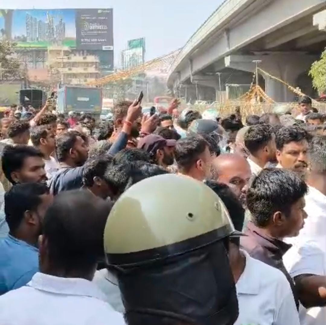 ಚಂದಾಪುರ ವೃತ್ತದಲ್ಲಿ ಲಾರಿ ಚಾಲಕನಿಗೆ ಗೂಸ