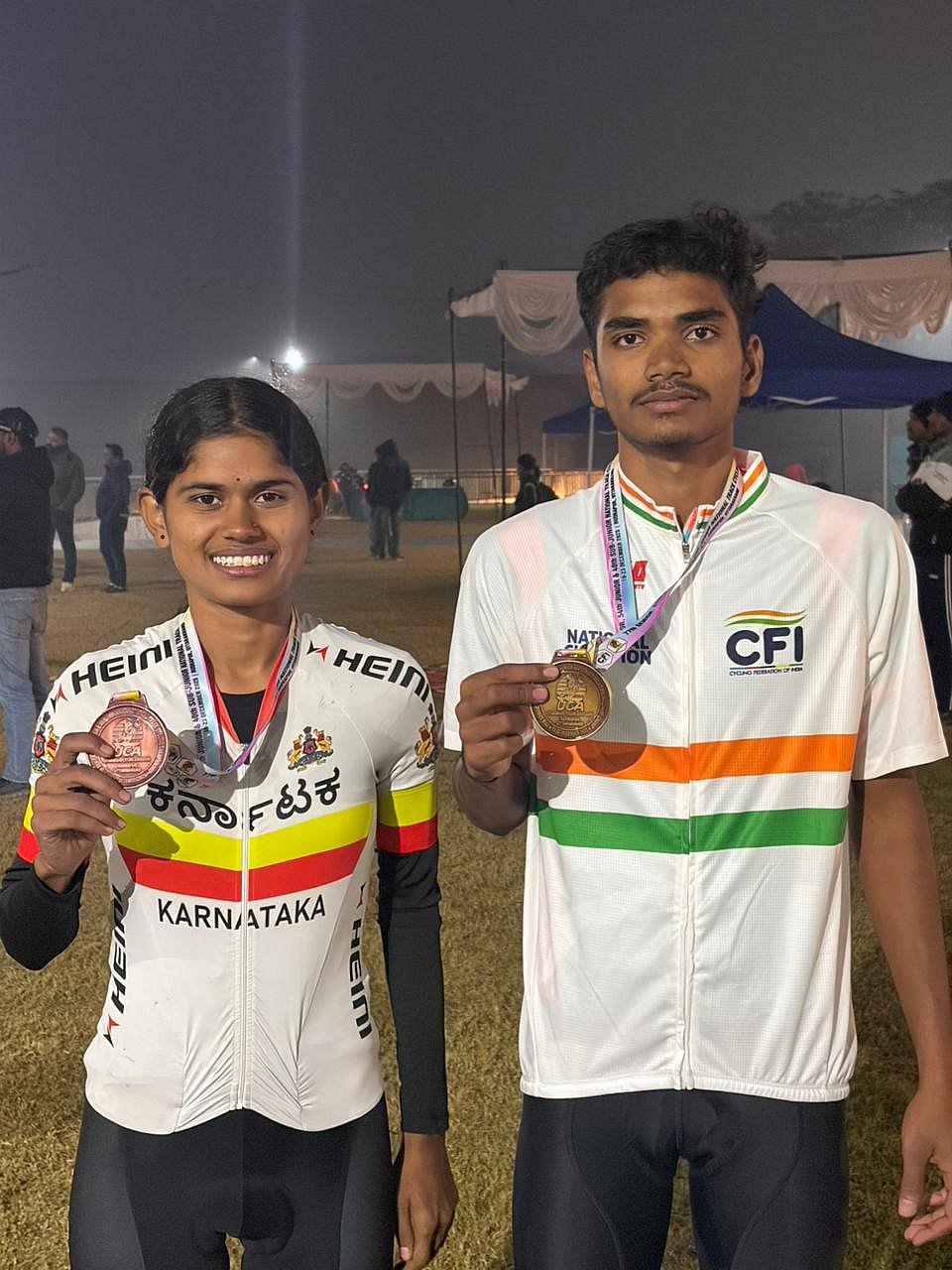 ಸೈಕ್ಲಿಂಗ್‌: ಶ್ರೀನಿವಾಸಗೆ ಸ್ವರ್ಣ, ಛಾಯಾಗೆ ರಜತ