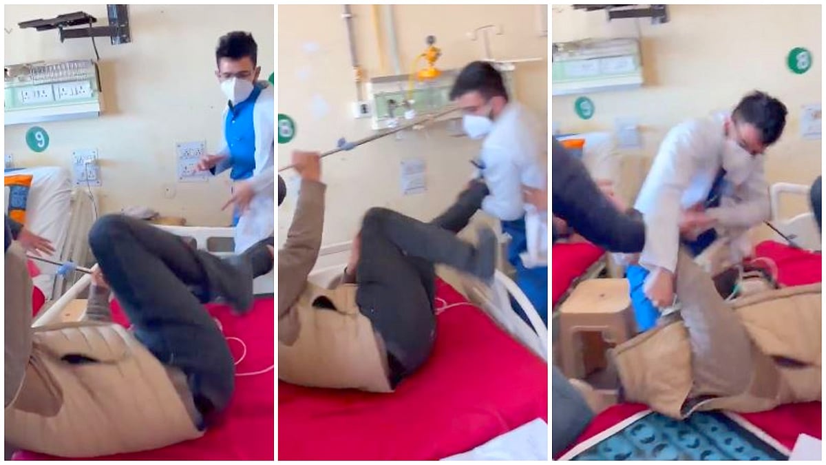 ಆಸ್ಪತ್ರೆ ಸಿಬ್ಬಂದಿ ಜೊತೆ ಕಿರಿಕ್ ಮಾಡಿದ ರೋಗಿಯನ್ನು ಹಿಗ್ಗಾಮುಗ್ಗ ಥಳಿಸಿದ ವೈದ್ಯ