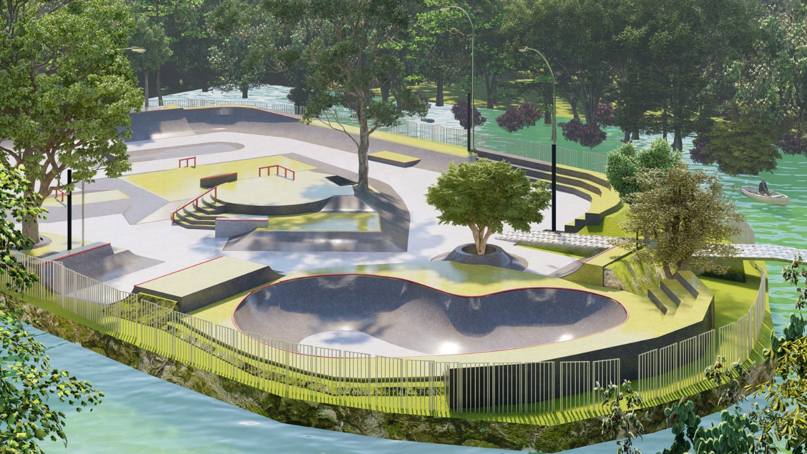 ಸ್ಕೇಟ್‌ ಬೋರ್ಡಿಂಗ್‌ ಪಾರ್ಕ್‌ ನಿರ್ಮಾಣವಾದ ನಂತರದ ಚಿತ್ರಣ