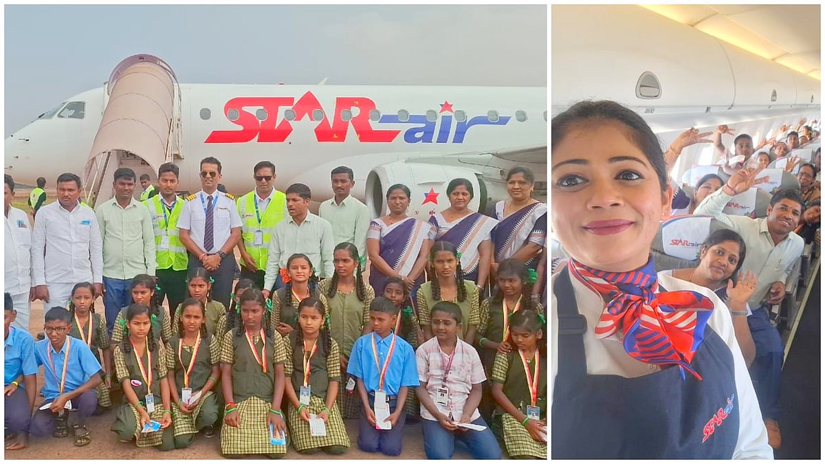 ಸರ್ಕಾರಿ ಶಾಲೆಯ ಮುಖ್ಯ ಶಿಕ್ಷಕನ ಸ್ವಂತ ಖರ್ಚಿನಲ್ಲಿ ವಿದ್ಯಾರ್ಥಿಗಳ ವಿಮಾನಯಾನ!