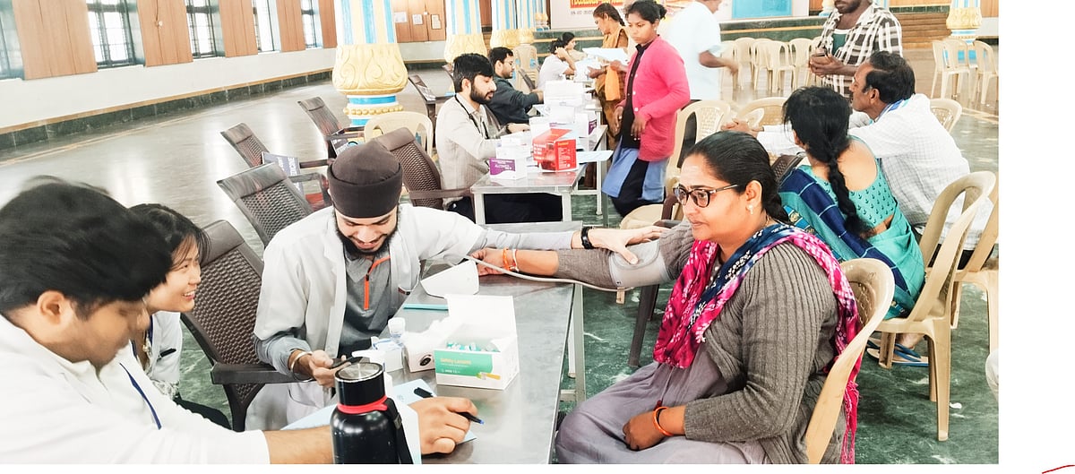 ಕೈವಾರದಲ್ಲಿ ಆರೋಗ್ಯ ತಪಾಸಣೆ ಶಿಬಿರ