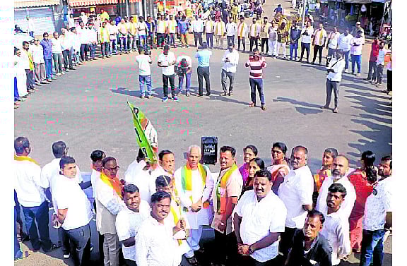 ದ್ವೇಷ ಭಾಷಣ ಪ್ರತಿಬಂಧಕ ಕಾಯ್ದೆ ವಿರೋಧಿಸಿ ಬಿಜೆಪಿ ಪ್ರತಿಭಟನೆ