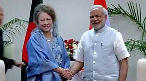 ನರೇಂದ್ರ ಮೋದಿ ಮತ್ತು ಖಲೀದಾ ಜಿಯಾ ಭೇಟಿಯಾಗಿದ್ದ ಸಂದರ್ಭ