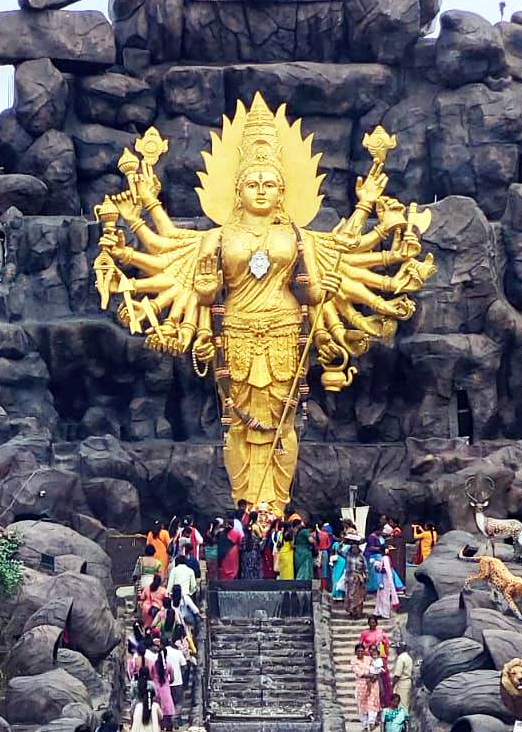 ಚನ್ನಪಟ್ಟಣ ತಾಲ್ಲೂಕಿನ ಗೌಡಗೆರೆಯಲ್ಲಿರುವ ಚಾಮುಂಡೇಶ್ವರಿ ಮೂರ್ತಿಯ ವಿಗ್ರಹ