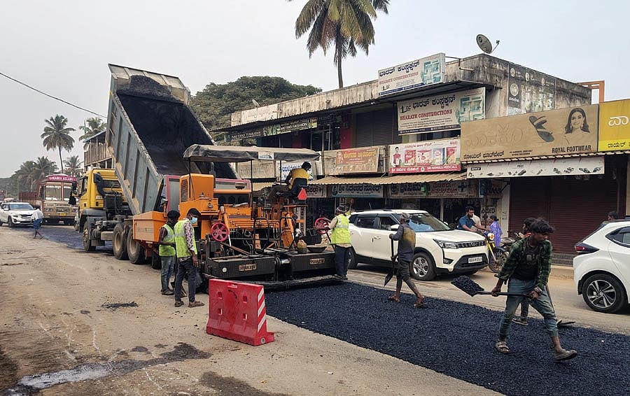 ಮಲೇಬೆನ್ನೂರು: ರಾಜ್ಯ ಹೆದ್ದಾರಿ– 25ರ ನಿರ್ಮಾಣ ಕಾರ್ಯ ಆರಂಭ 