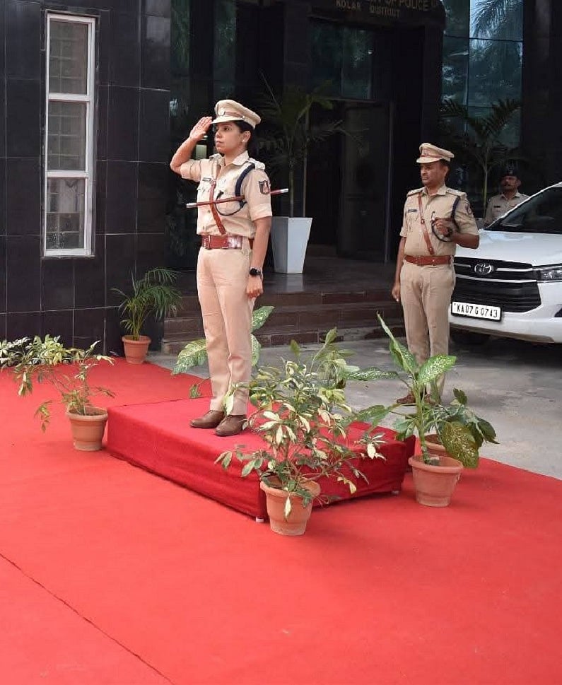 ಕೋಲಾರ | ಅಧಿಕಾರ ಸ್ವೀಕರಿಸಿದ ಎಸ್‌ಪಿ ಕನ್ನಿಕಾ