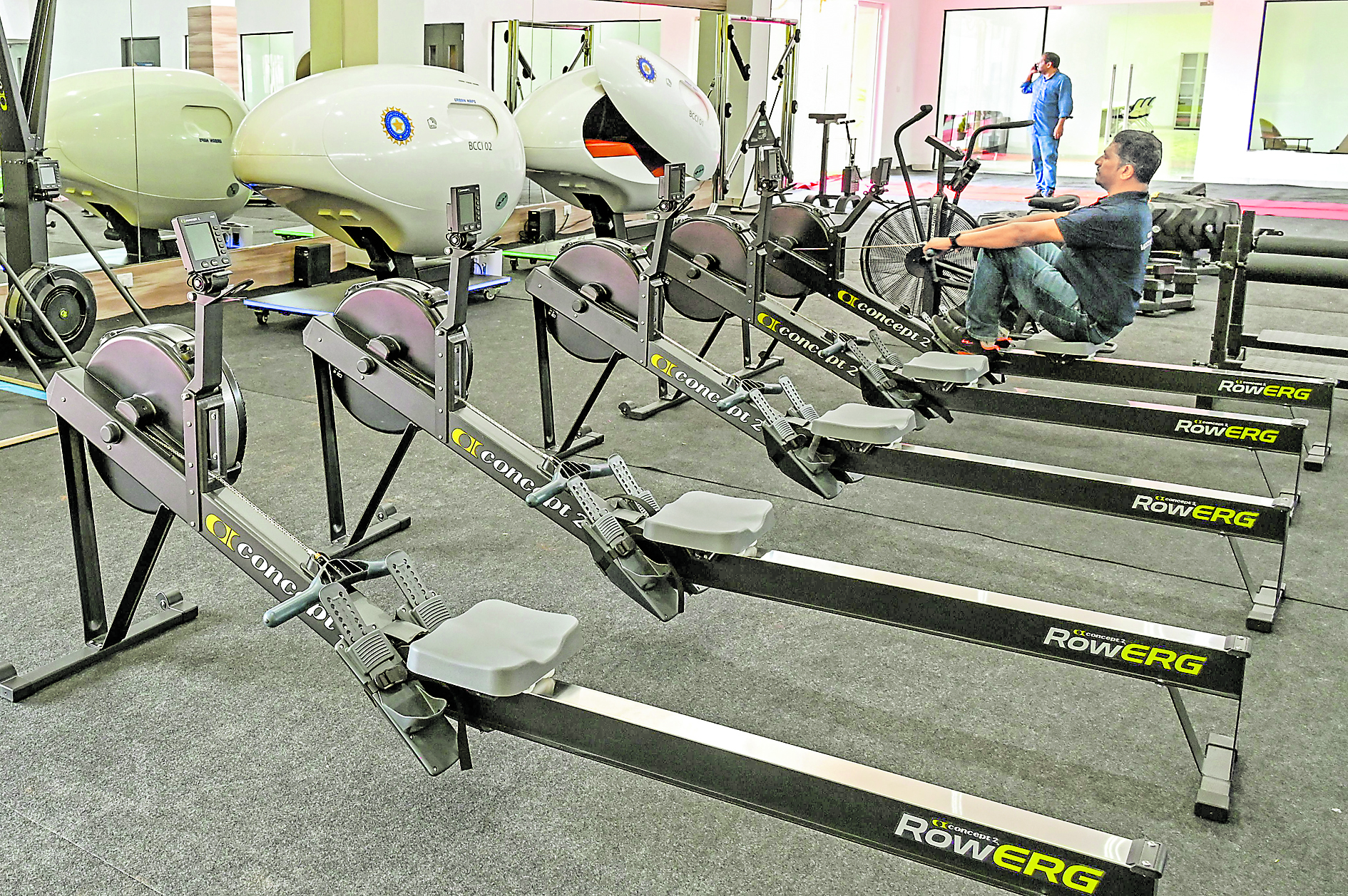 ಬಿಸಿಸಿಐ ಶ್ರೇಷ್ಠತಾ ಕೇಂದ್ರದಲ್ಲಿರುವ ಜಿಮ್ನಾಷಿಯಂ