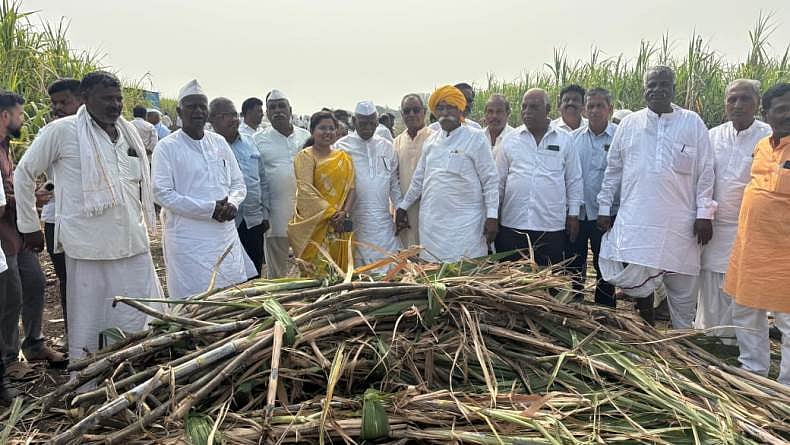 ಅಹಿರಸಂಗ: ಒಂದು ಎಕರೆಗೆ 172 ಟನ್ ಕಬ್ಬು ಬೆಳೆದ ರೈತ 