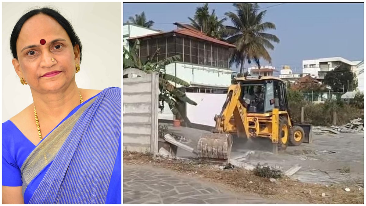 ನಿರ್ಮಾಪಕಿ ಪುಷ್ಪಾರಿಂದ ಹಾಸನದಲ್ಲಿ ಜಾಗ ಅತಿಕ್ರಮಣ? ಕಾಂಪೌಂಡ್‌ ತೆರವು