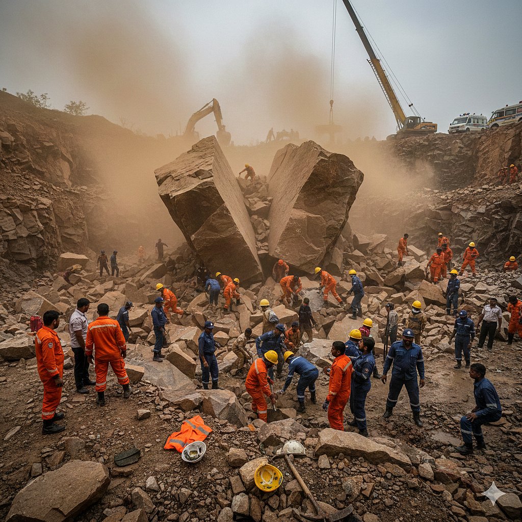ಒಡಿಶಾ | ಕ್ವಾರಿಯಲ್ಲಿ ಕುಸಿದ ಬೃಹತ್ ಬಂಡೆ: ಹಲವರು ಸಾವಿಗೀಡಾಗಿರುವ ಶಂಕೆ