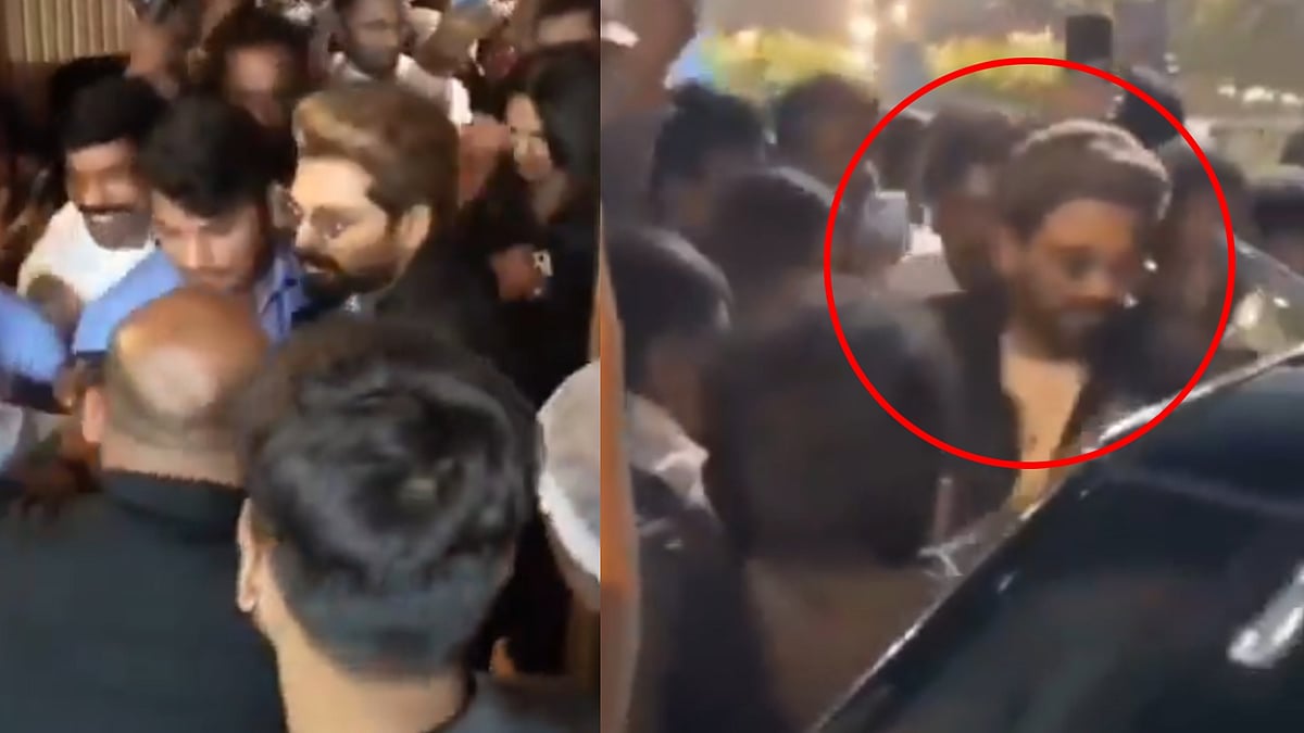 ದಯವಿಟ್ಟು ಜಾಗಕೊಡಿ: ಅಭಿಮಾನಿಗಳಿಗೆ ಮನವಿ ಮಾಡಿದ ನಟ ಅಲ್ಲು ಅರ್ಜುನ್‌