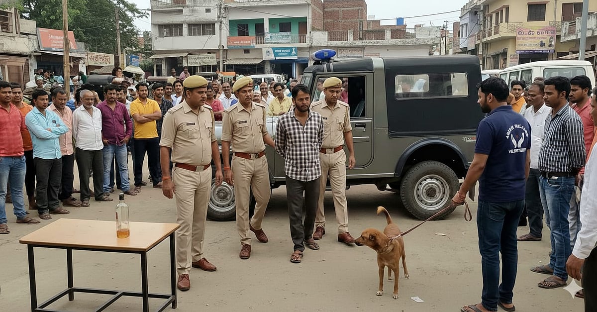 ಬೀದಿ ನಾಯಿಗೆ ನೈಂಟಿ ಕುಡಿಸಿದ ಅಸಾಮಿ ಈಗ ಪೊಲೀಸರ ಅತಿಥಿ