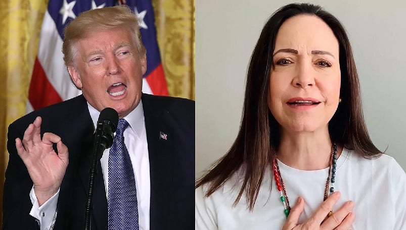 ನೊಬೆಲ್ ಶಾಂತಿ ಪ್ರಶಸ್ತಿಯನ್ನು ಟ್ರಂಪ್‌ಗೆ ಅರ್ಪಿಸುತ್ತೇನೆ: ಮಾರಿಯಾ ಪುನರುಚ್ಚಾರ