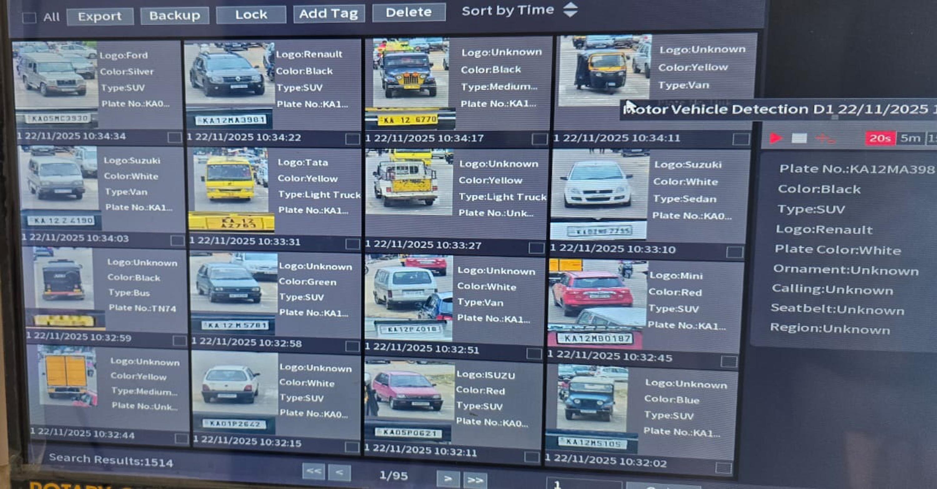 ಸೋಮವಾರಪೇಟೆ ಕಕ್ಕೆಹೊಳೆ ಬಳಿಯಲ್ಲಿ ಅಳವಡಿಸಿರುವ ಸಿಸಿ ಕ್ಯಾಮೆರಾಗಳಿಂದ ವಾಹನಗಳ ಸಂಖ್ಯೆ ಸಹಿತ ಚಿತ್ರ ಸೆರೆಯಾಗಿರುವುದು.  