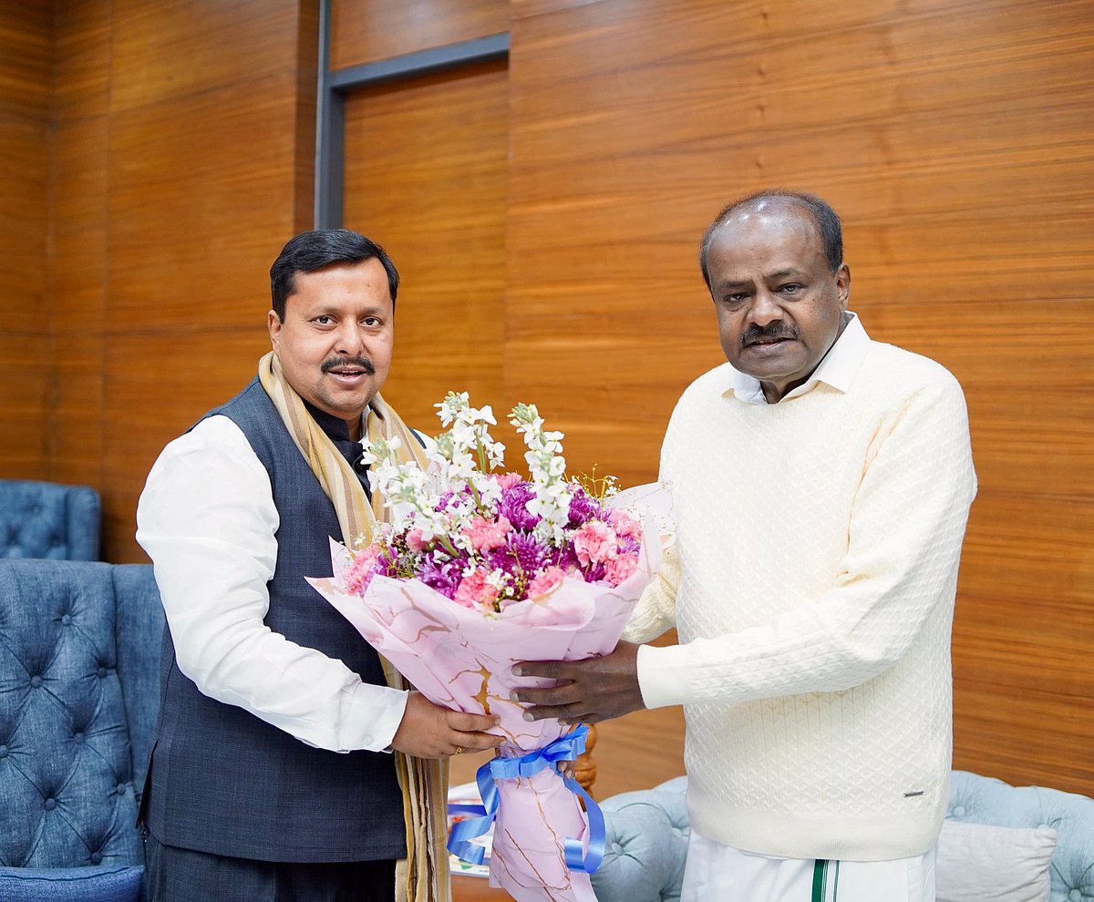 ಬಿಜೆಪಿ ರಾಷ್ಟ್ರೀಯ ಕಾರ್ಯಾಧ್ಯಕ್ಷ ನಿತಿನ್ ನಬೀನ್‌ ಭೇಟಿಯಾದ ಕುಮಾರಸ್ವಾಮಿ