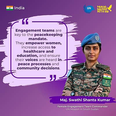 ಭಾರತೀಯ ಸೇನಾಧಿಕಾರಿ ಮೇಜರ್‌ ಸ್ವಾತಿ ಶಾಂತಕುಮಾರ್‌