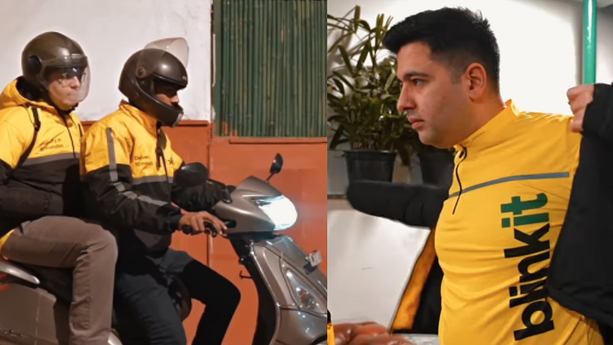 ಬ್ಲಿಂಕಿಟ್ ಡೆಲಿವರಿ ಬಾಯ್ ಆದ ಎಎಪಿ ನಾಯಕ ರಾಘವ್ ಚಡ್ಡಾ: ವಿಡಿಯೊ