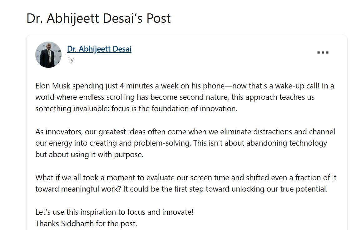 ಲಿಂಕ್ಡ್‌ಇನ್‌ನಲ್ಲಿ ಹಂಚಿಕೊಂಡ ಪೋಸ್ಟ್