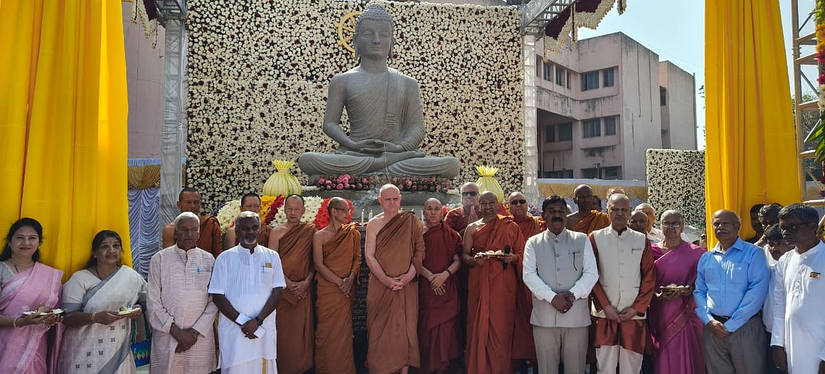 ಕೆಂಗೇರಿ: ಅಂಬೇಡ್ಕರ್‌ ತಾಂತ್ರಿಕ ಮಹಾವಿದ್ಯಾಲಯ ಆವರಣದಲ್ಲಿ ಬುದ್ಧ ಮೂರ್ತಿ ಅನಾವರಣ