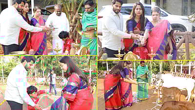 ನಟ - ರಾಜಕಾರಣಿ ನಿಖಿಲ್ ಕುಮಾರಸ್ವಾಮಿ ಅವರು  ಬಿಡದಿಯ ತೋಟದಲ್ಲಿ ಕುಟುಂಬದೊಂದಿಗೆ ಸಂಕ್ರಾಂತಿ ಹಬ್ಬವನ್ನು ಆಚರಿಸಿದ್ದಾರೆ. 