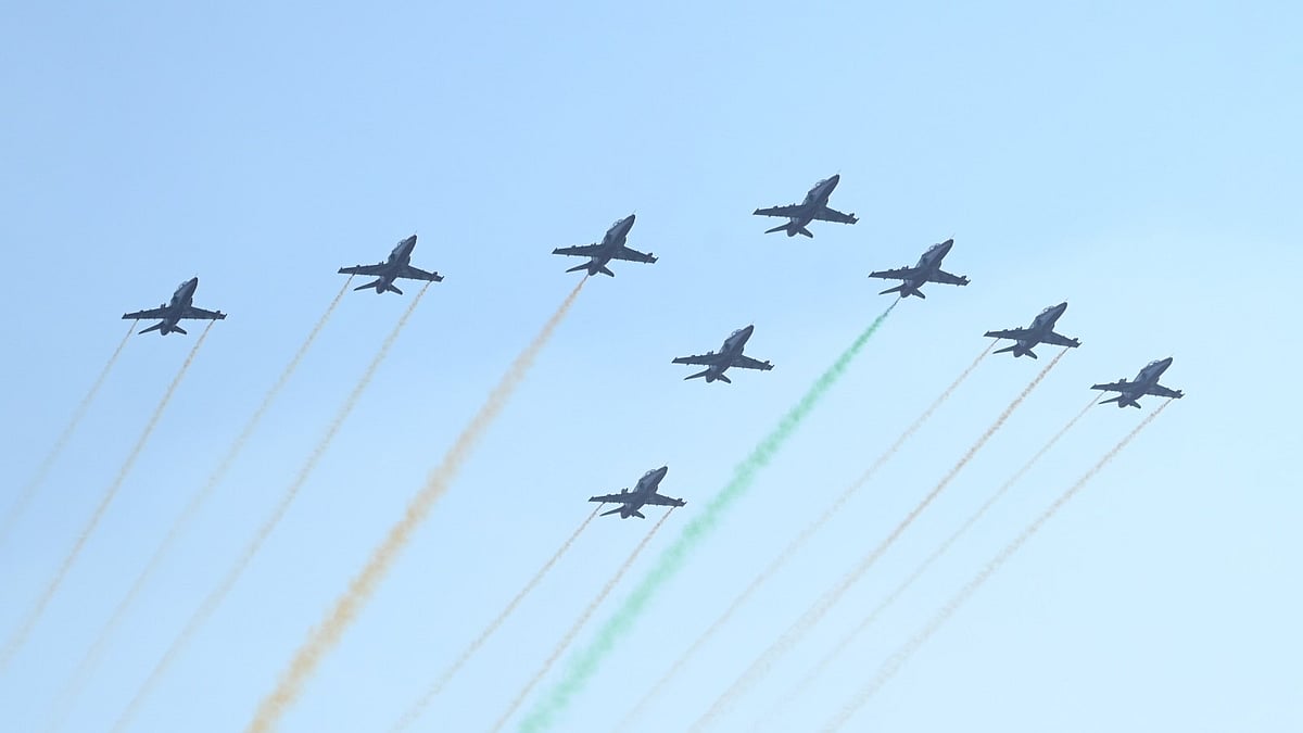 ಬೀದರ್‌ | ಜನರ ಹೃದಯ ಕದ್ದ ಸೂರ್ಯಕಿರಣ ವಿಮಾನಗಳ ವೈಮಾನಿಕ ಪ್ರದರ್ಶನ