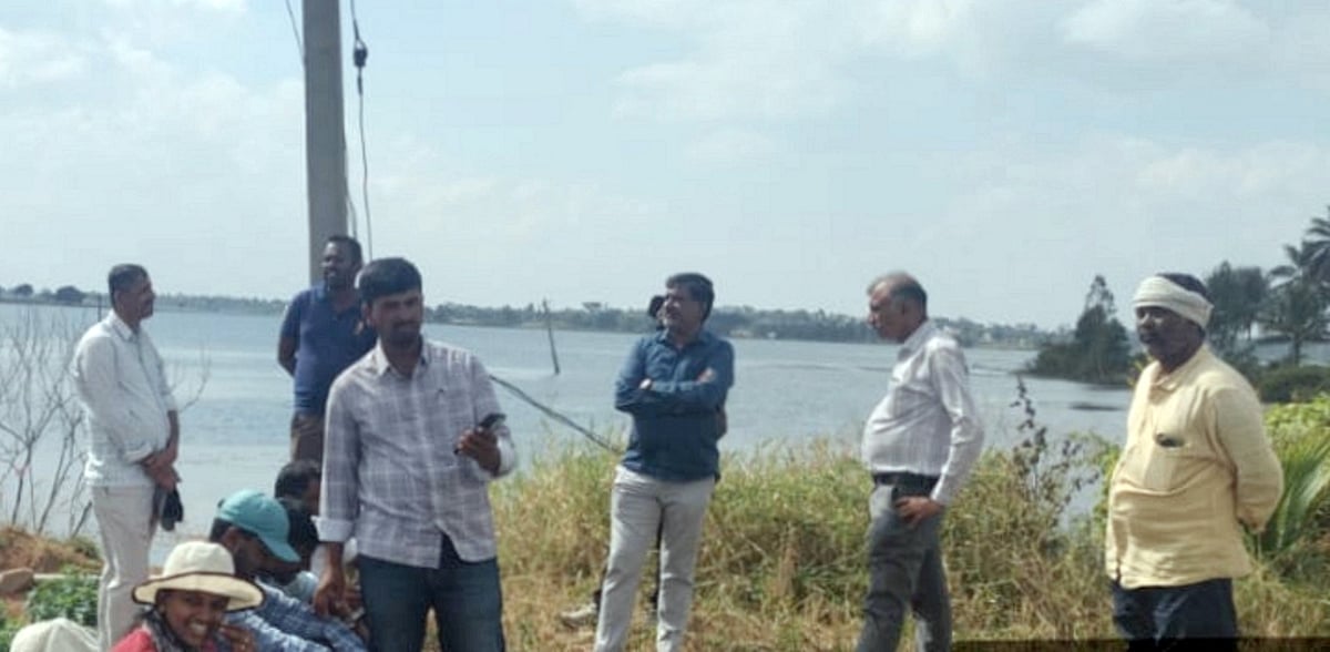 ಶ್ರೀರಂಗಪಟ್ಟಣ | ಹಿನ್ನೀರಿನಲ್ಲಿ ಸರ್ವೆ ಕಾರ್ಯ ಆರಂಭ