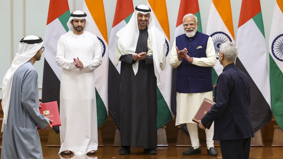 ಯುಎಇ ಅಧ್ಯಕ್ಷರ 3.5 ಗಂಟೆಗಳ ಭಾರತ ಪ್ರವಾಸ; ರಕ್ಷಣಾ ವಲಯ ಸೇರಿದಂತೆ ಬೃಹತ್ ಒಪ್ಪಂದ