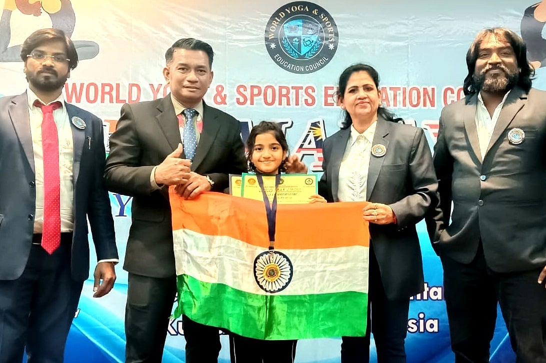 ಅಂತರರಾಷ್ಟ್ರೀಯ ಯೋಗ: ಮಾನ್ವಿಗೆ 2 ಚಿನ್ನದ ಪದಕ