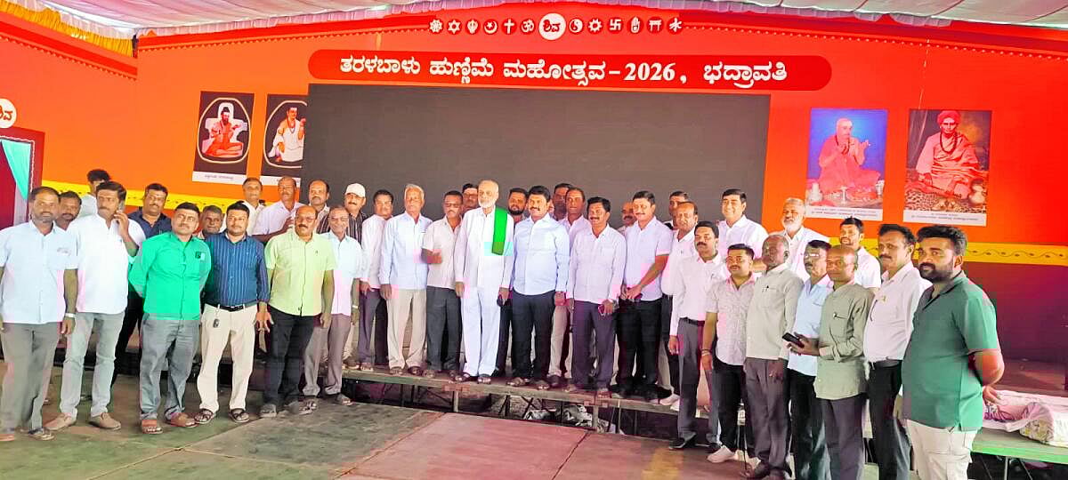 ಭದ್ರಾವತಿ | ತರಳಬಾಳು ಹುಣ್ಣಿಮೆ: ಸಿದ್ಧತೆ ಪರಿಶೀಲಿಸಿದ ಸಂಸದ ರಾಘವೇಂದ್ರ