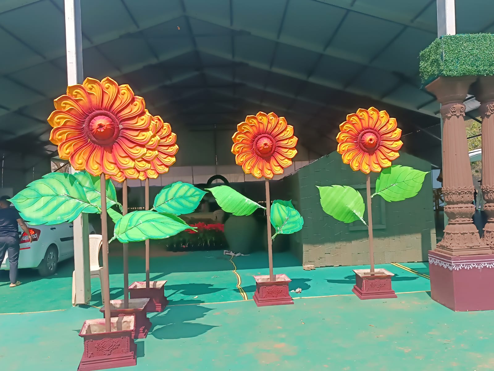 ಚೈತ್ರೋತ್ಸವ ಫಲಪುಷ್ಪ ಪ್ರದರ್ಶನಕ್ಕೆ ಭರದ ಸಿದ್ದತೆ.