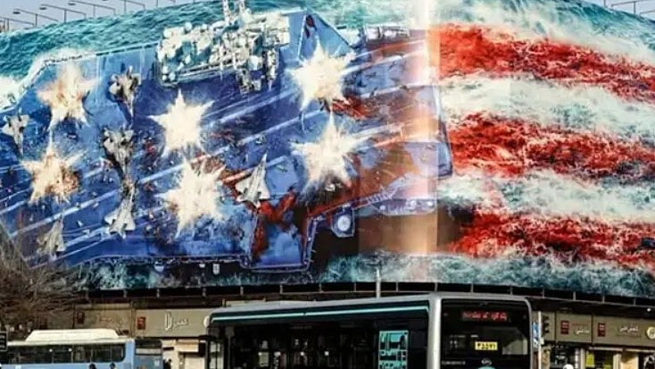 Iran US Tensions: ಭಿತ್ತಿಚಿತ್ರದ ಮೂಲಕ ಅಮೆರಿಕಕ್ಕೆ ಇರಾನ್‌ ಎಚ್ಚರಿಕೆ  