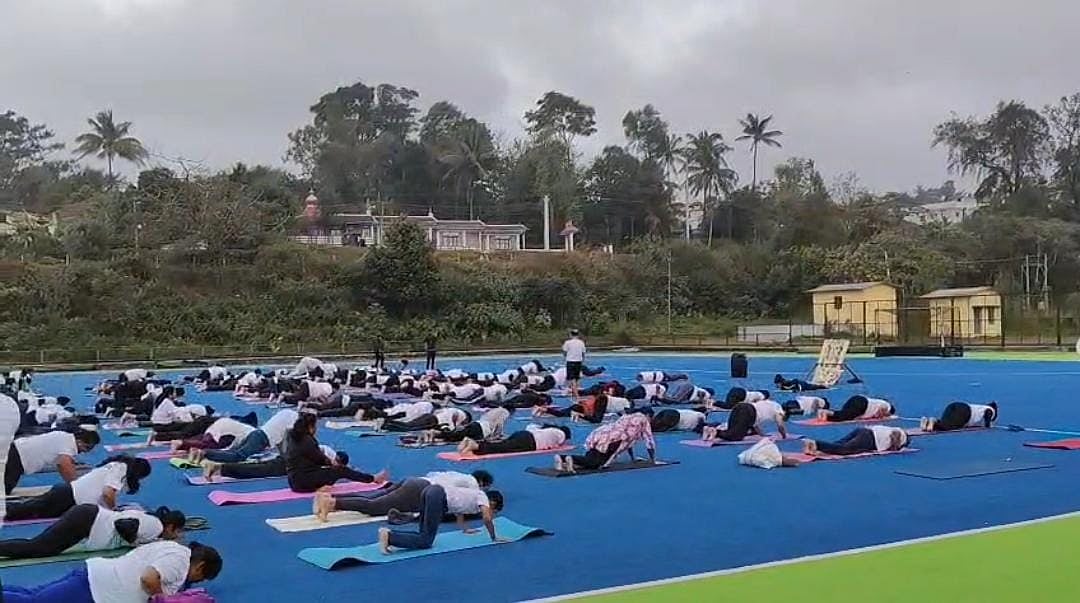 ರಥಸಪ್ತಮಿ; ಮಡಿಕೇರಿಯಲ್ಲಿ ಸಾಮೂಹಿಕ ಸೂರ್ಯ ನಮಸ್ಕಾರ