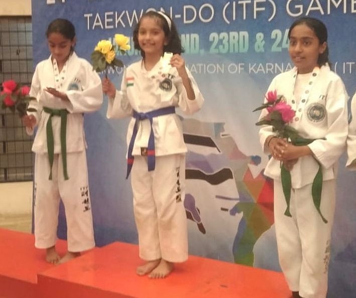 ರಾಜ್ಯ ಮಟ್ಟದ ಟೇಕ್ವಾಂಡೊ ಸ್ಪರ್ಧೆ: ಶಾನ್ವಿ ಸತೀಶ್‌ಗೆ ಚಿನ್ನದ ಪದಕ