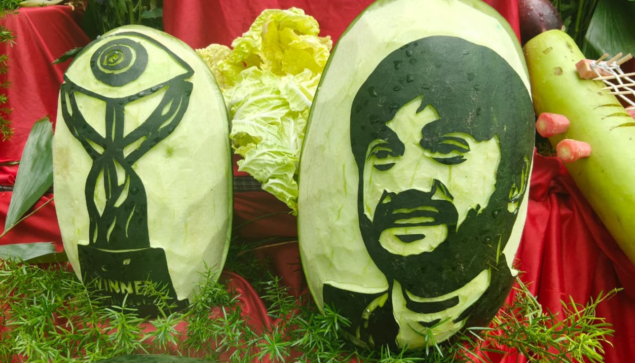 ತರಕಾರಿ ಕೆತ್ತನೆಯಲ್ಲಿ ಮೂಡಿಬಂದ ಗಿಲ್ಲಿ ನಟ