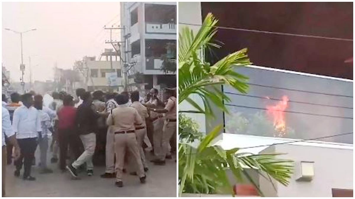 ಟಿಡಿಪಿ ಕಾರ್ಯಕರ್ತರಿಂದ ಮಾಜಿ ಸಚಿವ, YSRCP ನಾಯಕ ಜೋಗಿ ರಮೇಶ್ ಮನೆಗೆ ಬೆಂಕಿ