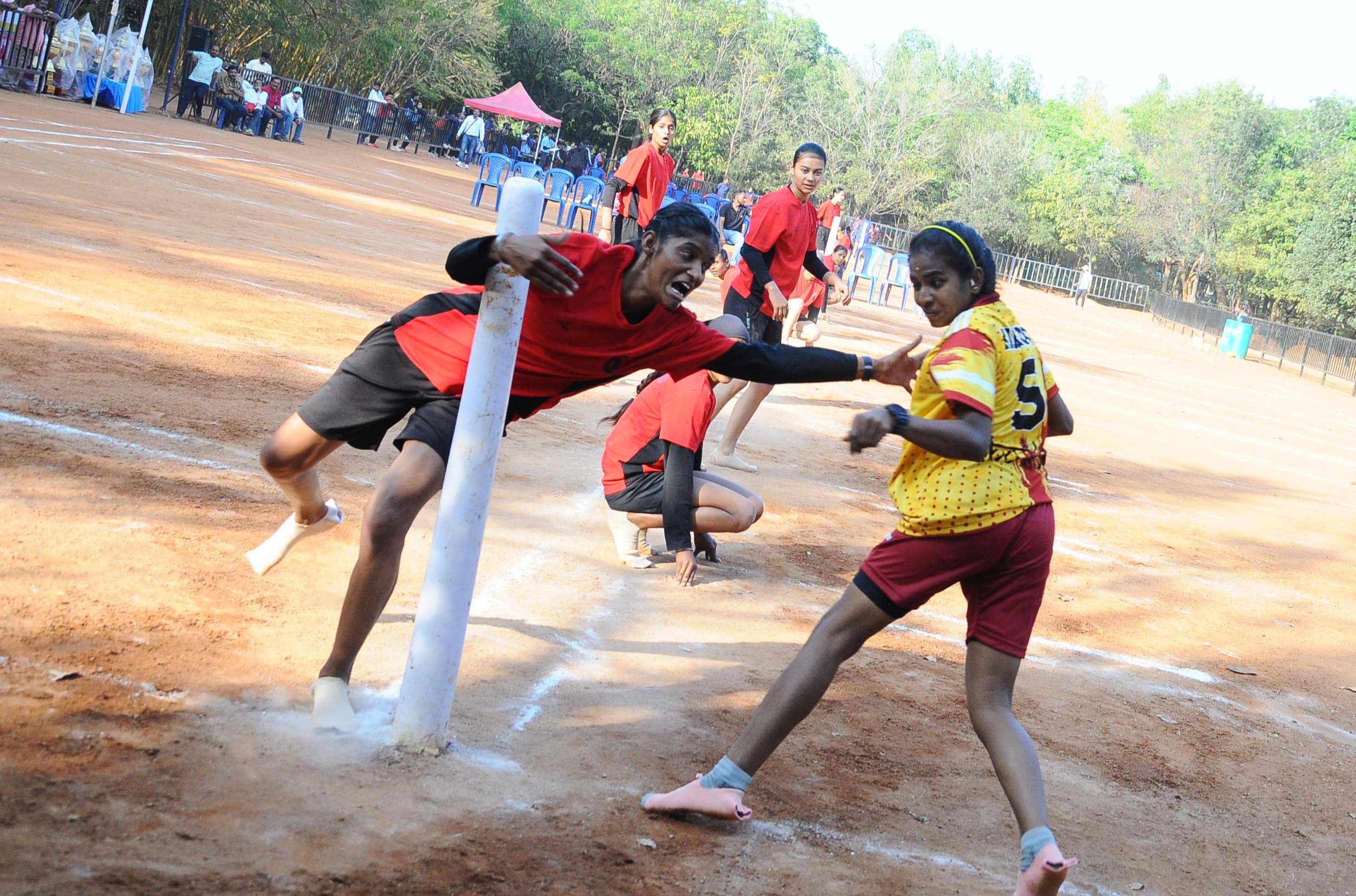 ಕೊಕ್ಕೊ ಪಂದ್ಯದಲ್ಲಿ ಆಟಗಾರ್ತಿ ಅಂಕ ಪಡೆದ ರೀತಿ