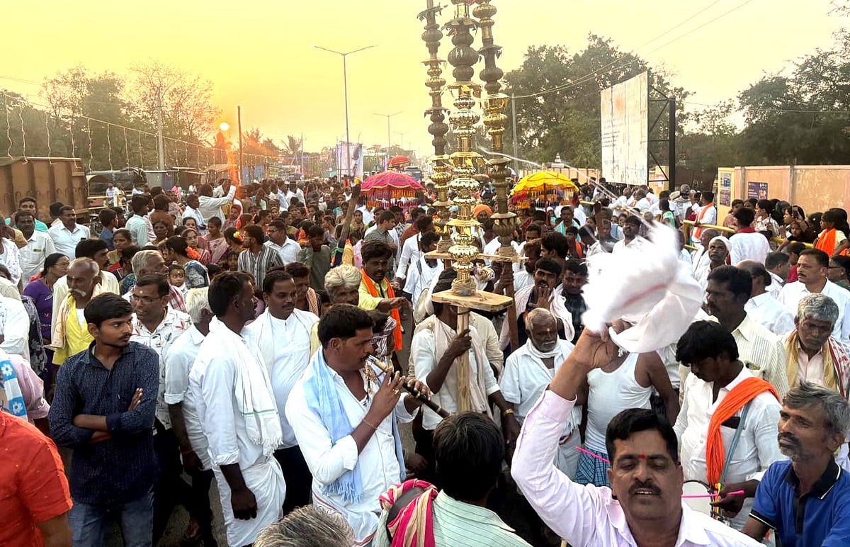 ಮೊಳಕಾಲ್ಮುರು: ವೈಭವದ ನುಂಕಪ್ಪ ಸ್ವಾಮಿ ಪಲ್ಲಕ್ಕಿ ಮೆರವಣಿಗೆ