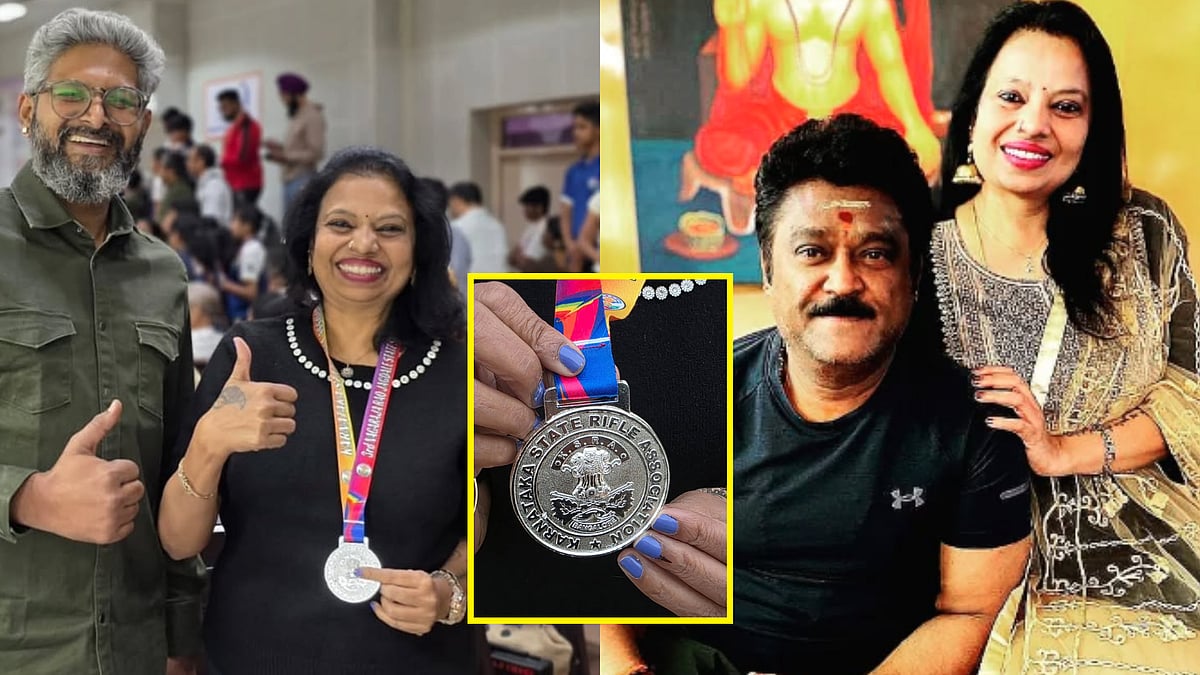 ವಯಸ್ಸು ಕೇವಲ ಸಂಖ್ಯೆ ಅಷ್ಟೇ: ಶೂಟಿಂಗ್‌ನಲ್ಲಿ ಬೆಳ್ಳಿ ಪದಕ ಗೆದ್ದ ಜಗ್ಗೇಶ್ ಪತ್ನಿ