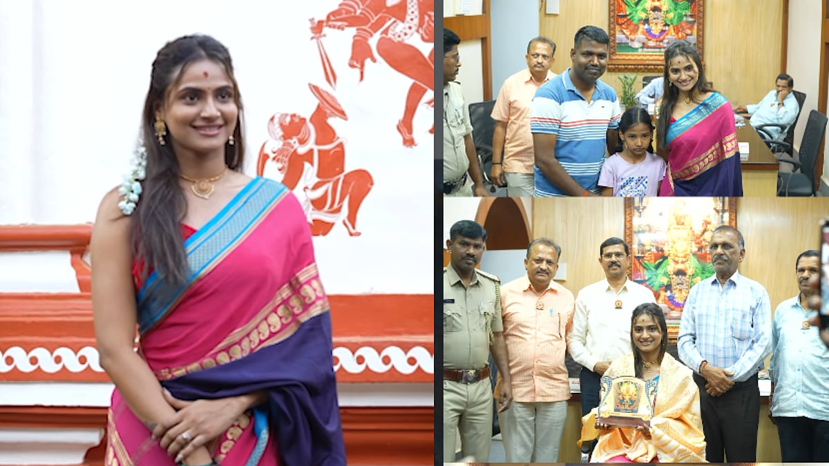 ಶಿರಸಿ ಮಾರಿಕಾಂಬಾ ದೇವಸ್ಥಾನಕ್ಕೆ ಭೇಟಿ ನೀಡಿದ ಬಿಗ್‌ಬಾಸ್ ಸ್ಪರ್ಧಿ ರಾಶಿಕಾ 