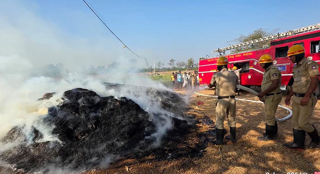 ಕುಕನೂರು | ಆಕಸ್ಮಿಕ ಬೆಂಕಿ; ಕಡಲೆ ಬೆಳೆ ನಾಶ