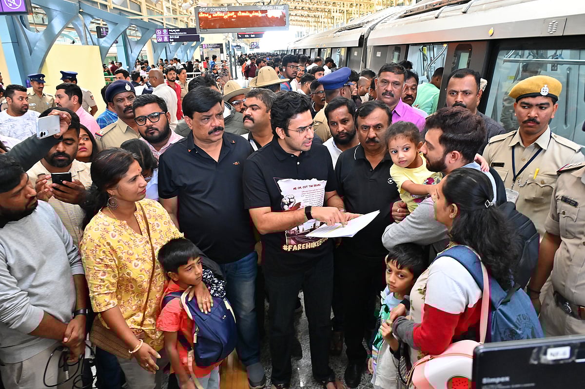 ಮೆಟ್ರೊ: ಹೊಸ ದರ ನಿಗದಿ ಸಮಿತಿ ಮಾಡಲು ಸಂಸದ ತೇಜಸ್ವಿ ಸೂರ್ಯ ಆಗ್ರಹ