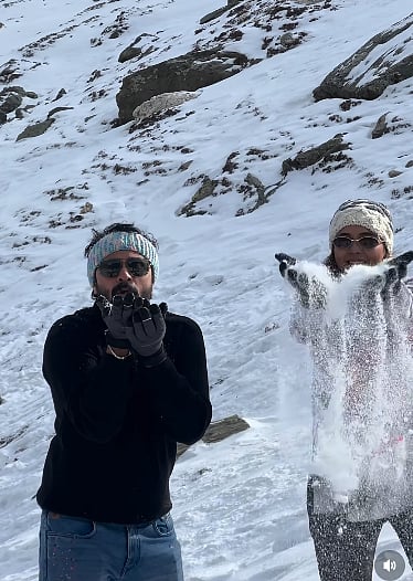 ಹಿಮಾಲಯ ಪ್ರವಾಸ ಕೈಗೊಂಡ ಶಿಶಿರ್– ಐಶ್ವರ್ಯ ಸಿಂಧೋಗಿ