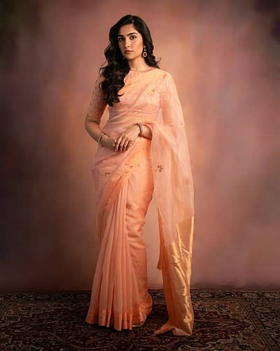  ಪೀಚ್ ಬಣ್ಣದ ಸೀರೆಯಲ್ಲಿ ಕಂಗೊಳಿಸಿದ ಕನಕವತಿ